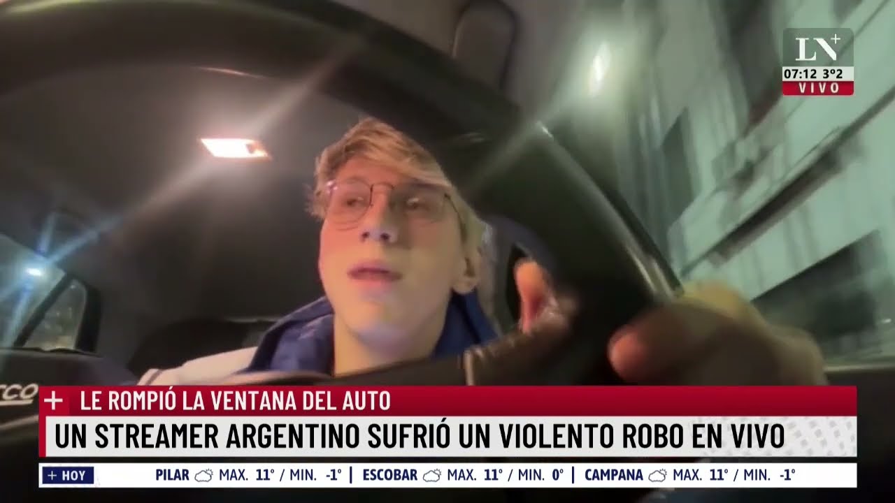 Un streamer argentino sufrió un violento robo en vivo