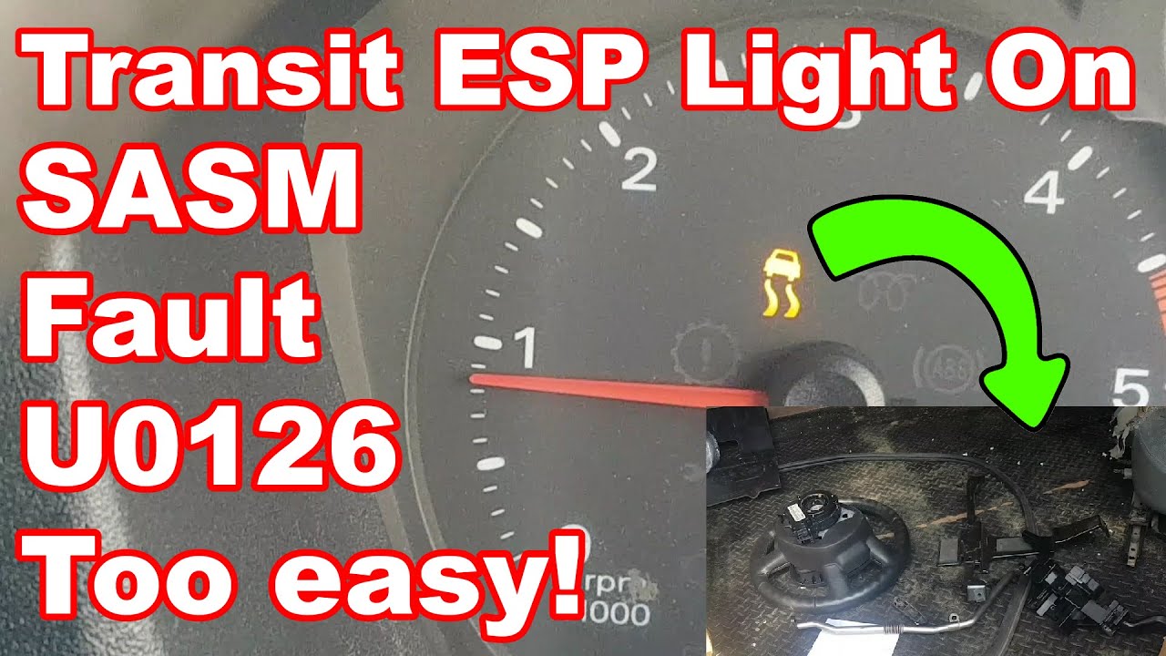 Transit ESP light on, even after SAS replaced... Fault U0126. Fault finding and repair.