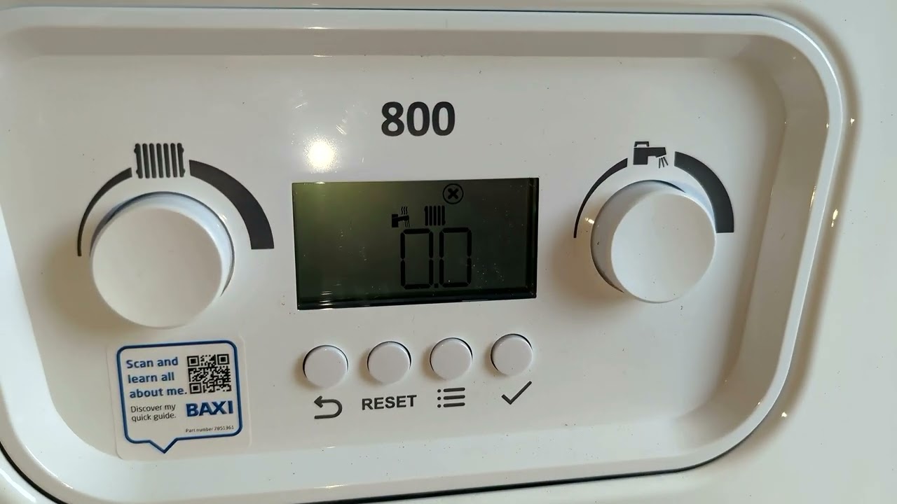 Как повысить давление в котле Baxi 800 Combi 2 (код ошибки: H.02.07)