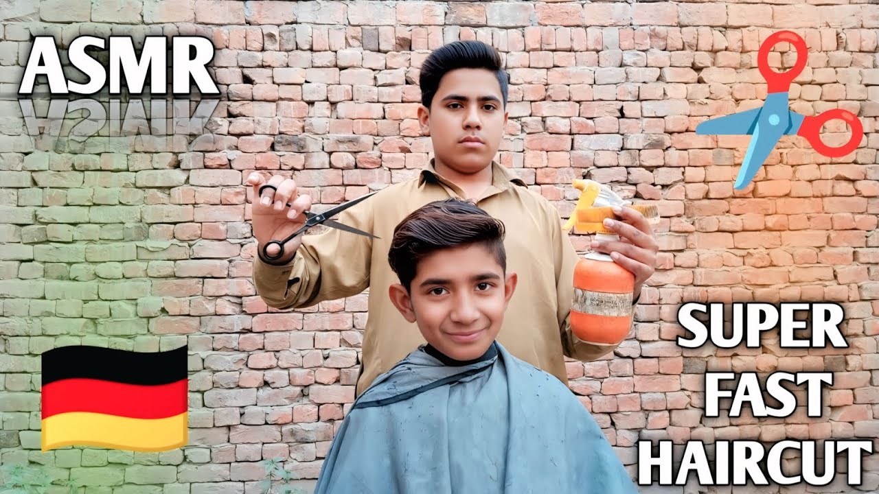 ASMR youngest Barbar 💈 in the world 🌍 United States SUPER fast Haircut 💇