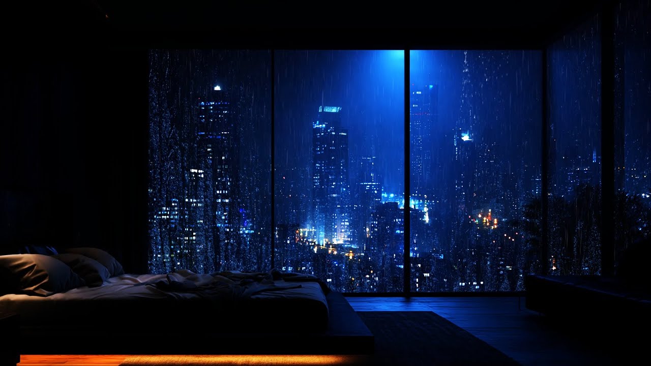 Gentle City Rain 🌧️ Cozy Bedroom Night Sounds for Deep Sleep & Overthinking Relief