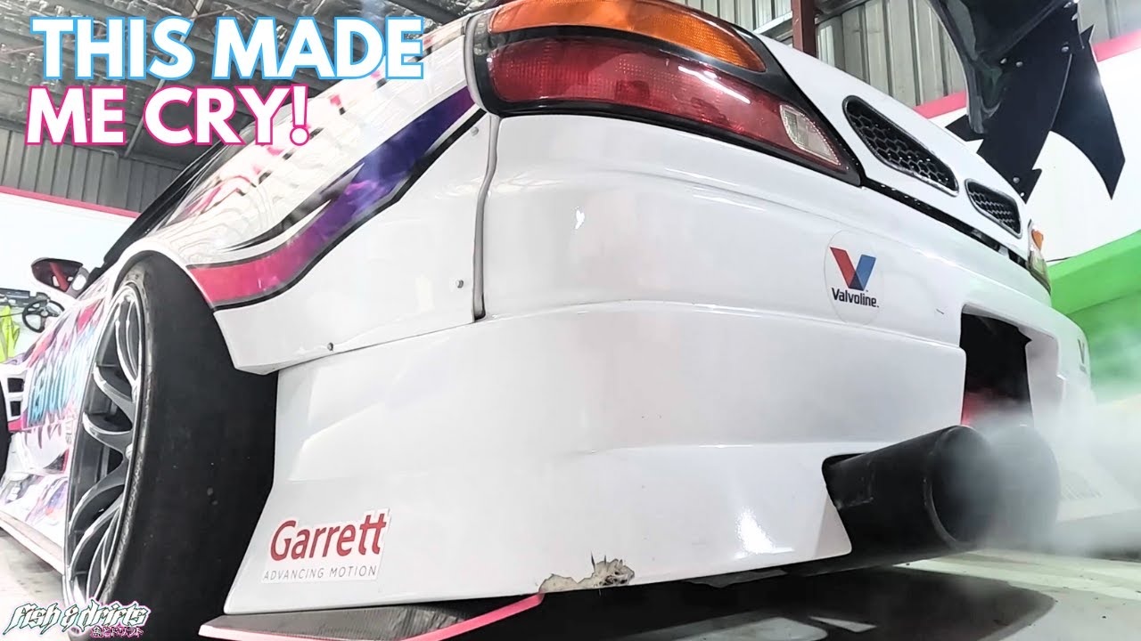 RB25DET G30-770 GARRETT S15 SILVIA DYNO, FIRST START UP IN 9 MONTHS..NEARLY DRIFT READY..