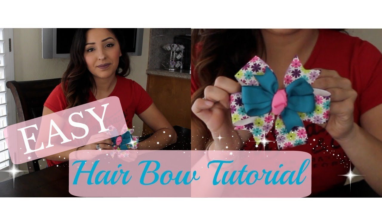 EASY & SIMPLE Hair Bow Tutorial || NO SEW