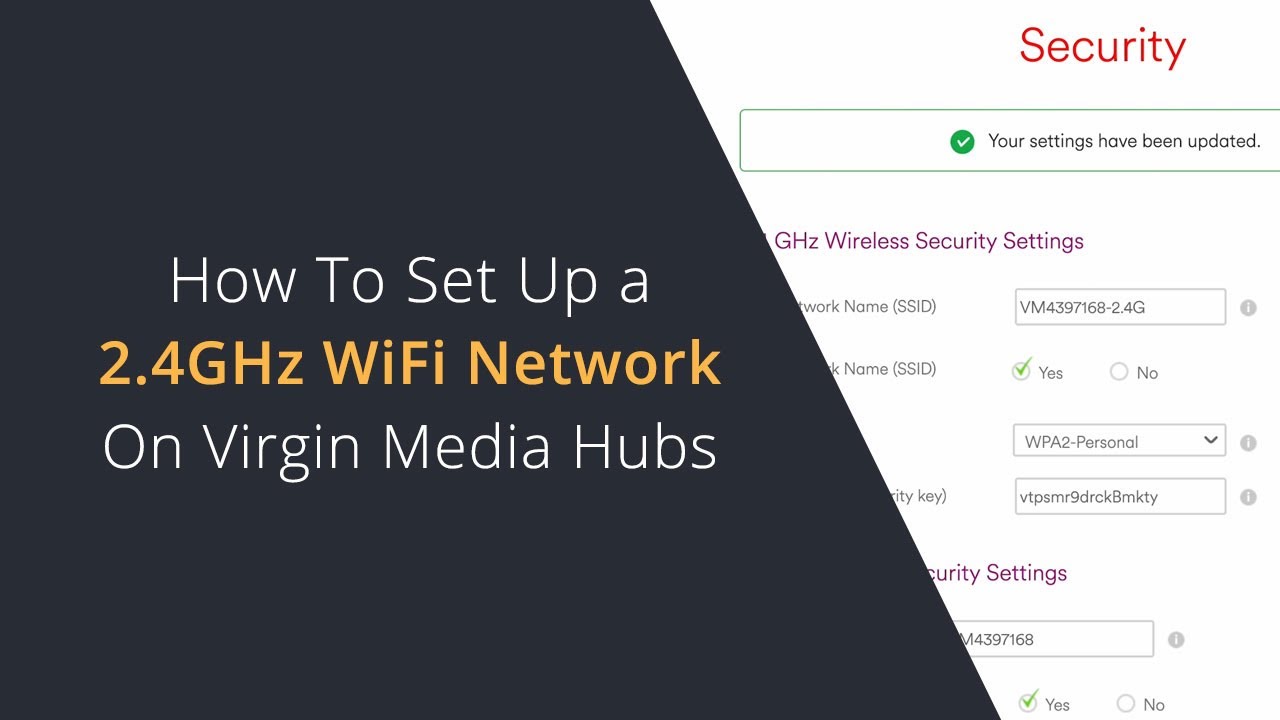 Как настроить сеть Wi-Fi 2,4 ГГц на маршрутизаторе Virgin Media Hub для подключения смарт-устройс...