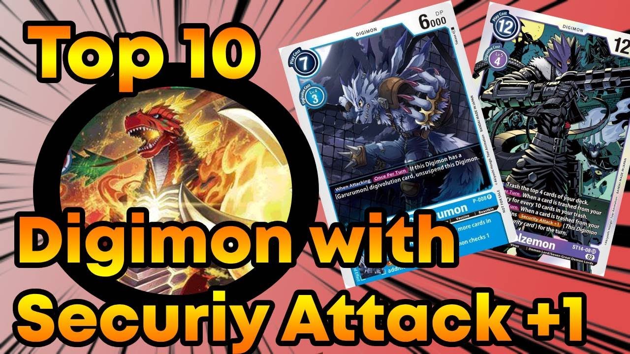 Top 10 Digimon with Security Attack +1 - The Digi Logs (April Fools 2025)