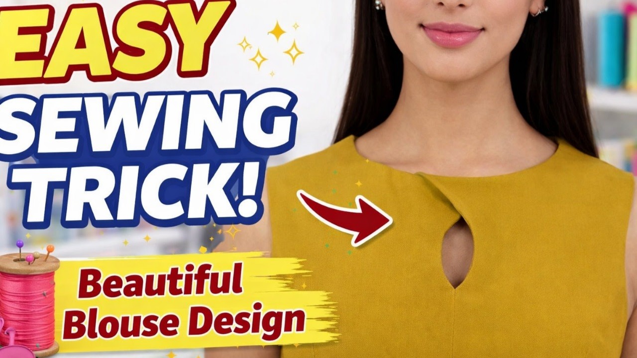 Sewing Hack! Create a Stylish Blouse Neck in Minutes