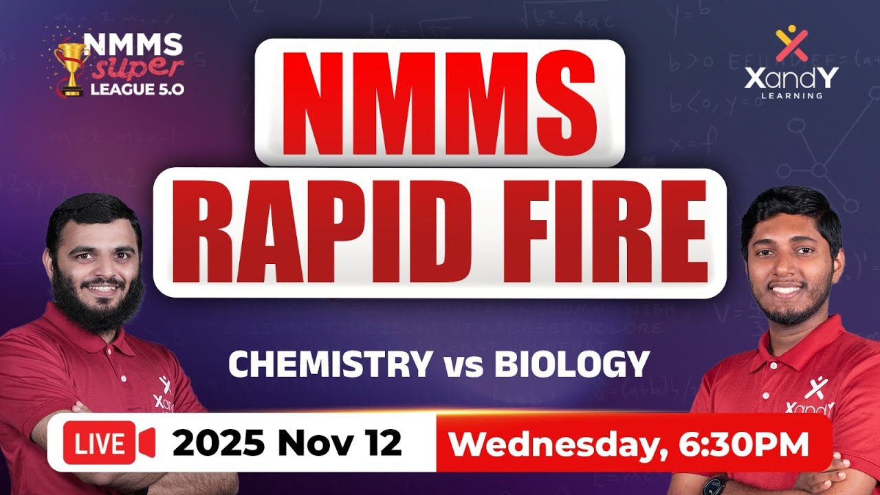 🔴 LIVE Menti | NMMS Rapid Fire : Chemistry Vs Biology  | XandY Learning