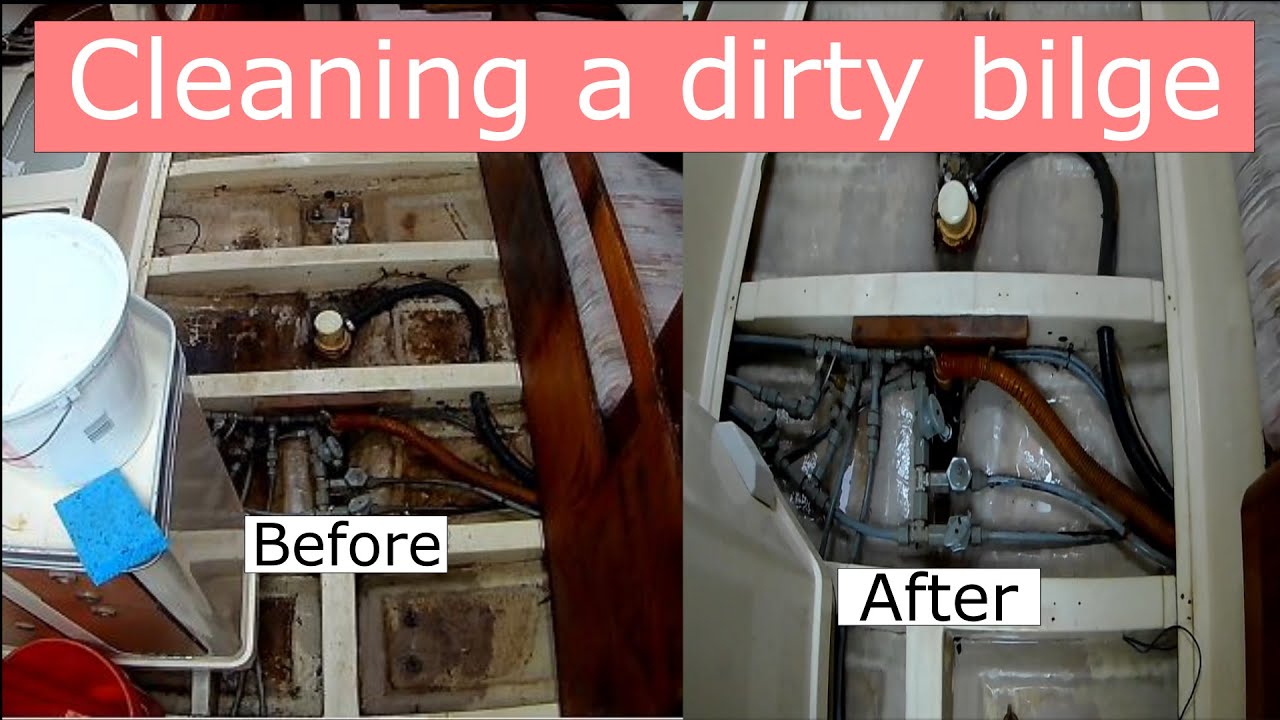 Cleaning a dirty bilge on a leaky sailboat - 1984 Canadian Sailcraft refit
