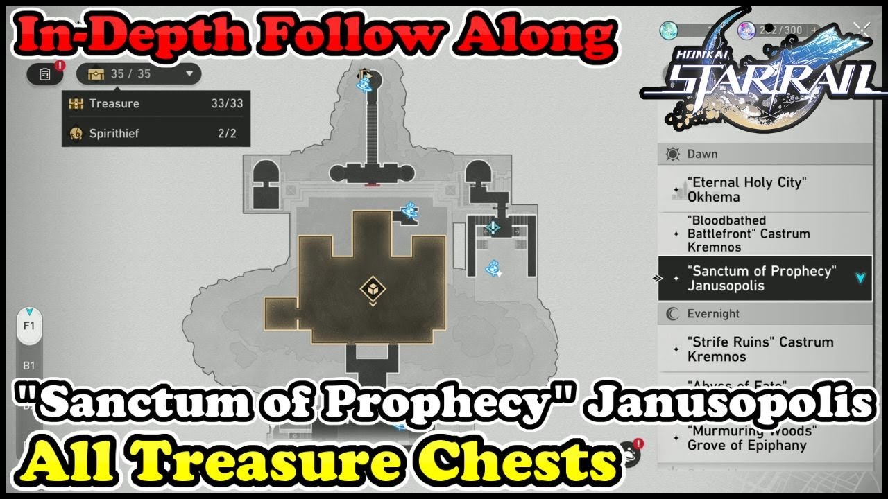 Honkai Star Rail - Sanctum of Prophecy Janusopolis All Chest Locations & Spirithief Location