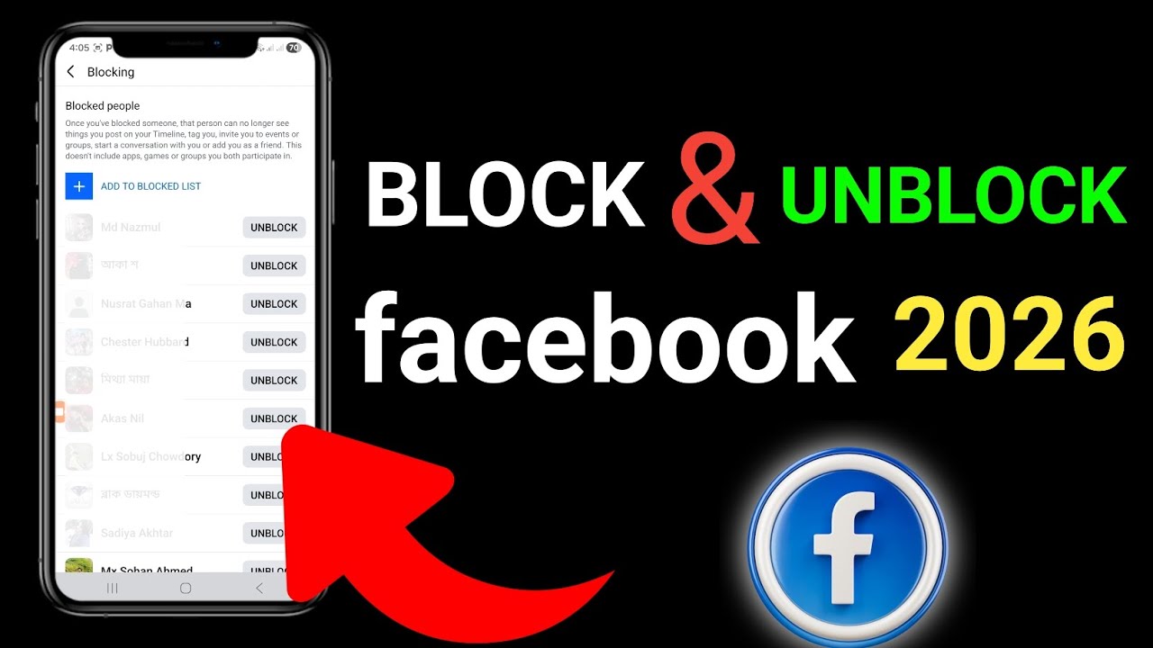 🔒 How to Block & Unblock People on Facebook (2026)