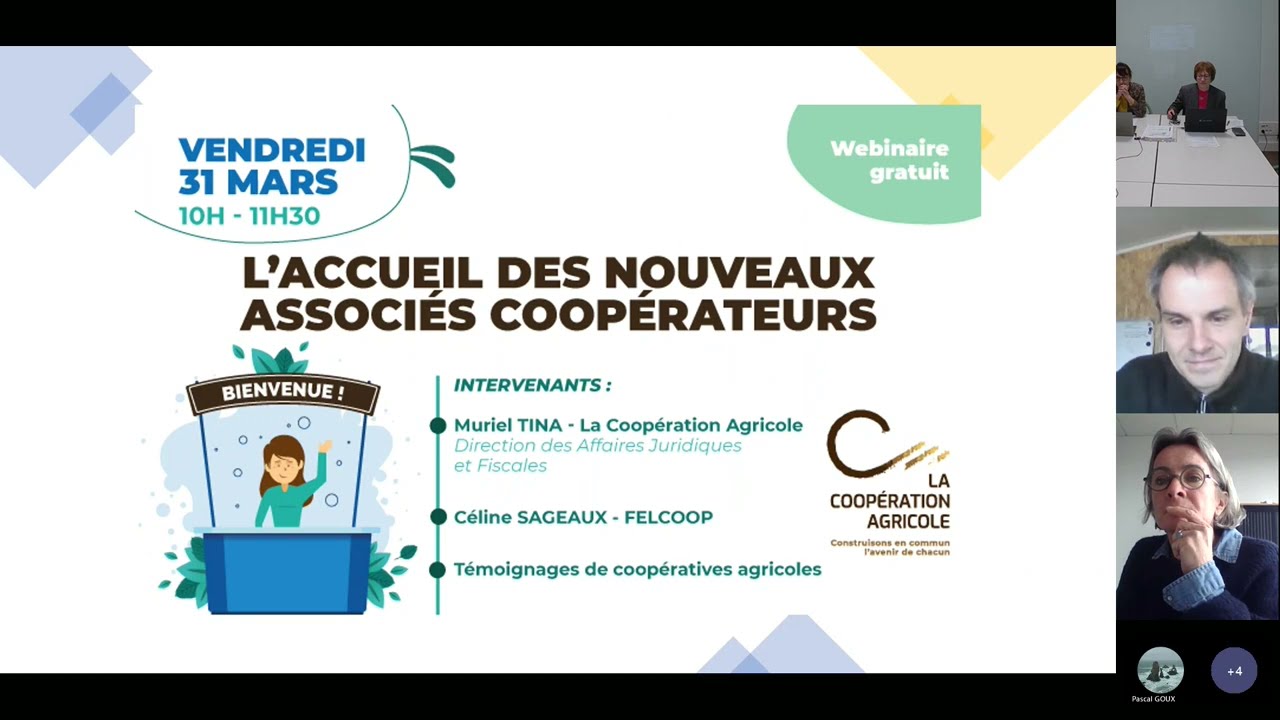 Accueil des Nouveaux Associés Coopérateurs - 31 mars 2023