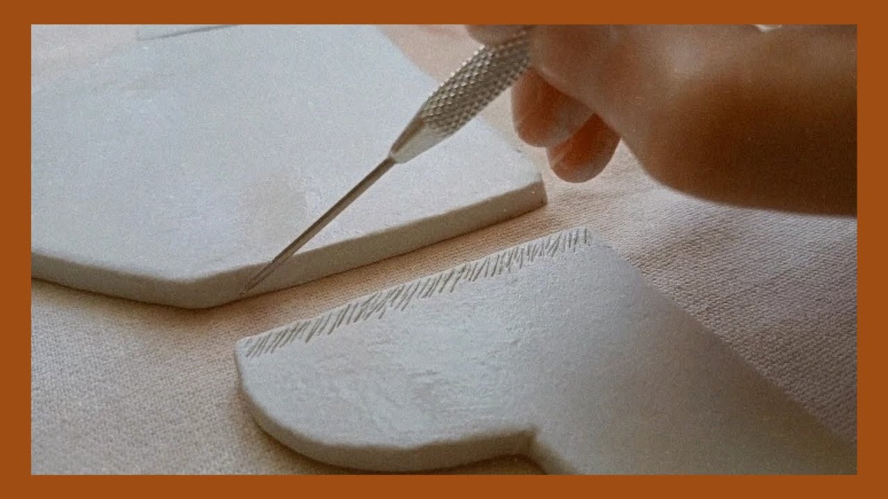 *Making a small shelf out of air dry clay*