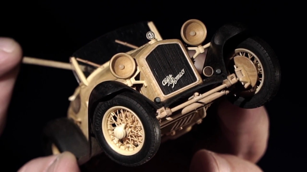 Коллекция автомобилей из дерева. Alfa Romeo, Rolls-Royce, Руссо-Балт.