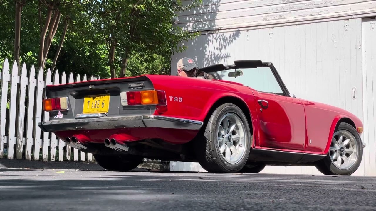 1970 Triumph TR6.  ANSA Exhaust