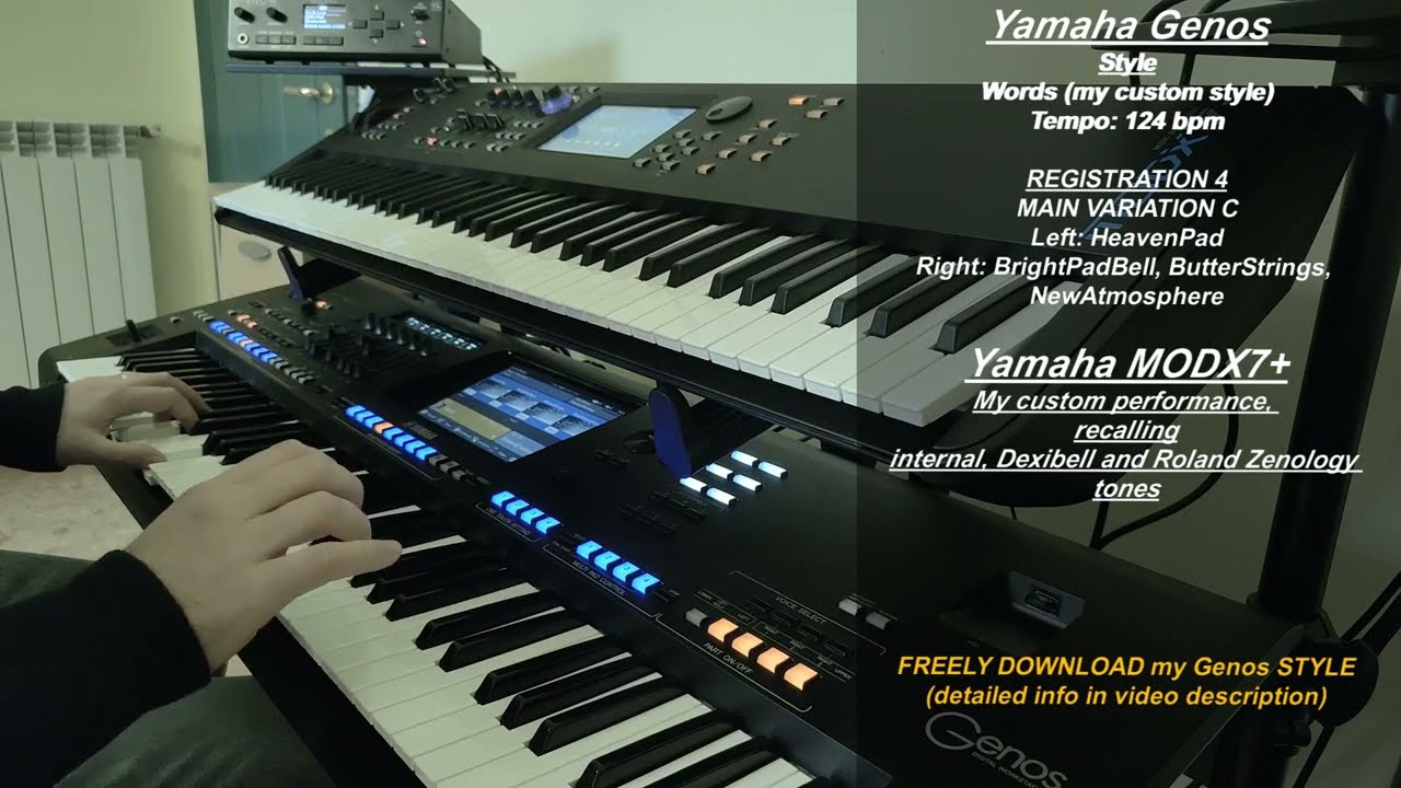 Words (Don't come easy), F.R. David - instrumental - Yamaha genos