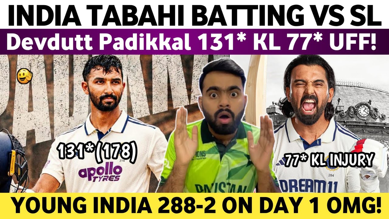 Young India Tabahi Batting Vs SL | Devdutt Padikkal 131* Kl 77 Vs SL | Ind Vs Sl 1st Test 2026 Day 1