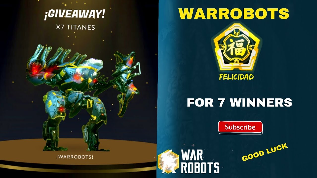 🎁GIVEAWAY X7🎁WARROBOTS/TESTSERVER #WRWinBersagliere #warrobots #giveaway #gameplay #testserver #wr 