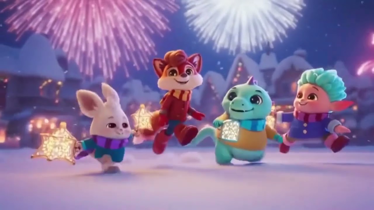The New Year Smiles 🎆 Happy New Year Song for Kids | Fun Winter Dance & Celebration