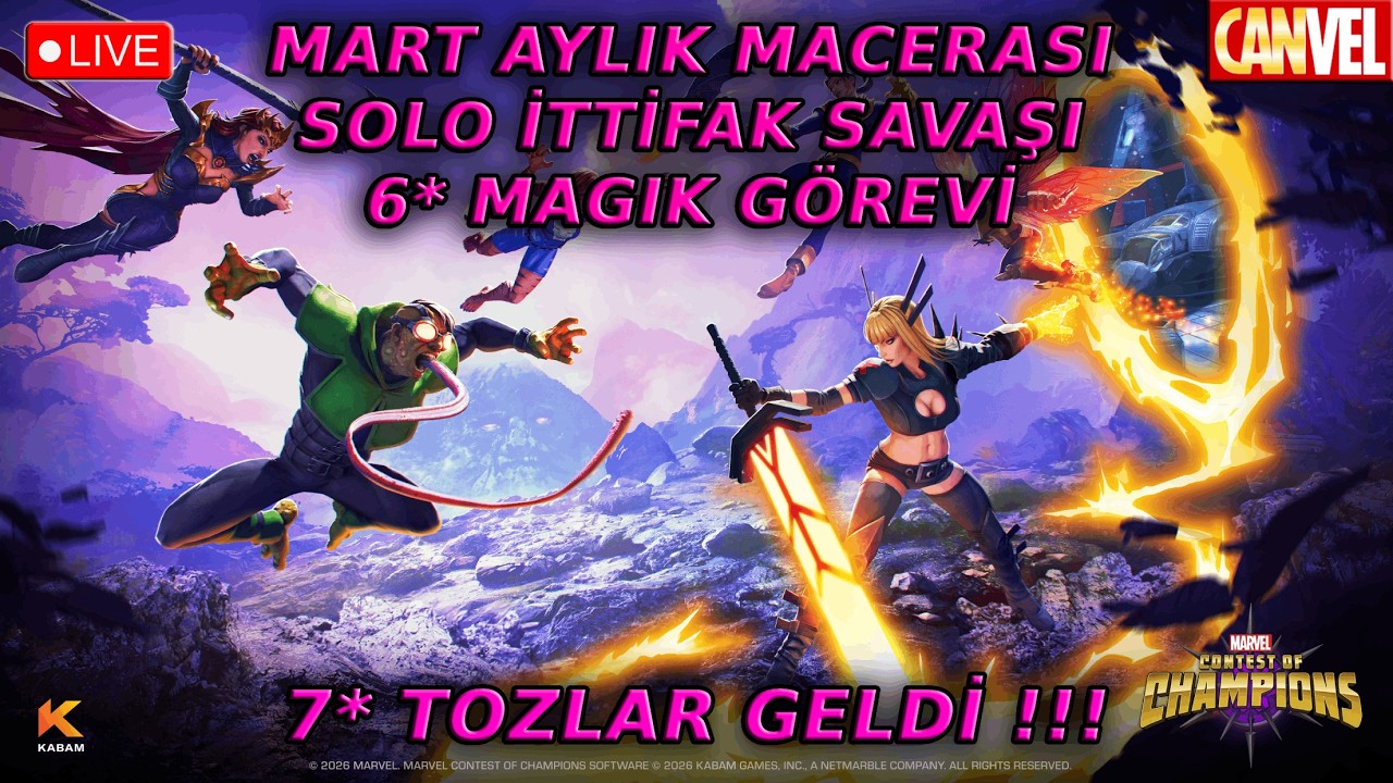 🔴 SOLO İTTİFAK SAVAŞI, SAGA İÇERİKLERİ VE MART AYLIK MACERASI | 7*TOZLAR GELDİ, İLK GÖRÜŞ !! - MCOC