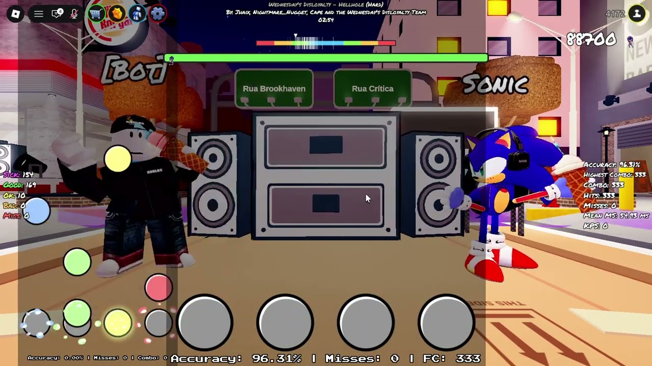 funky friday mais eu ganhei 707 combos e 0 missed