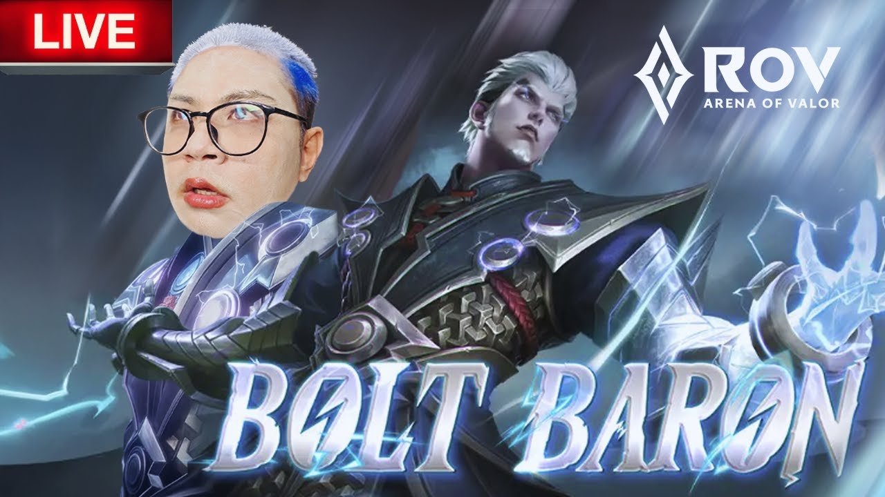 (ย้อนศร)🟥ฮีโร่ใหม่!!  BOLT BARON เทพสายฟ้ามาเล่นกัน ROV มีของมาให้แจกด้วย!! | ROV