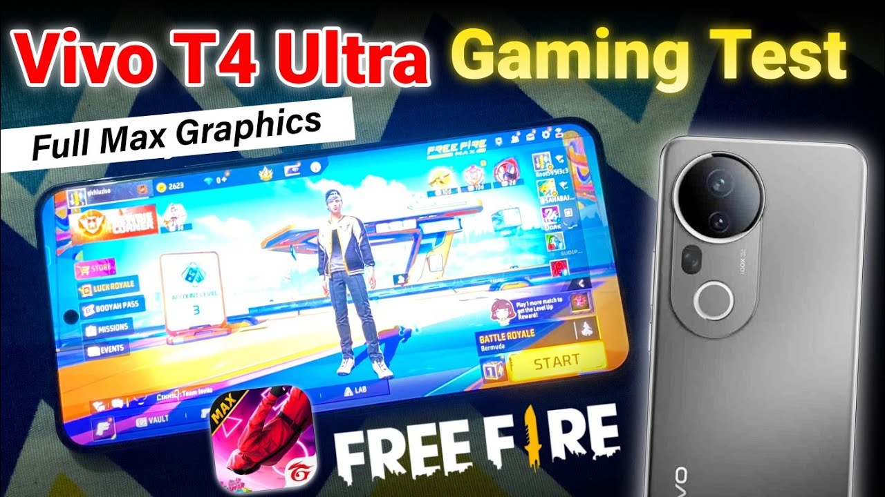 Vivo T4 Ultra Free Fire Max Gameplay ⚡ Lag Free or Heating? Full Gaming Test!