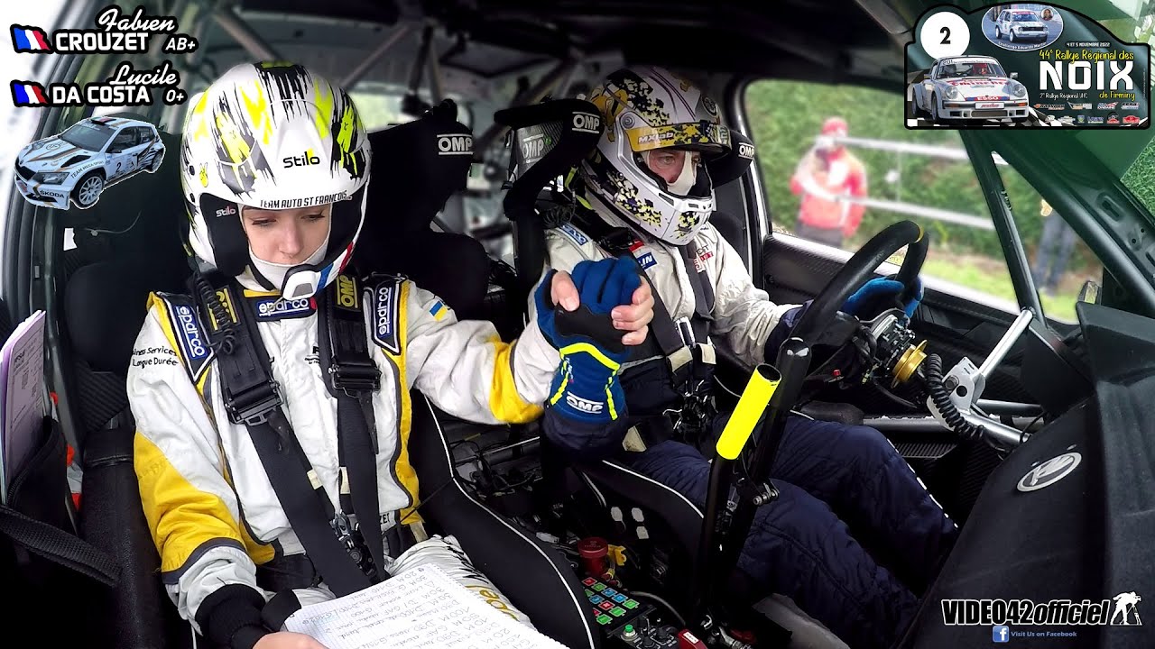 Rallye des Noix de Firminy 2022 - camera embarquée Skoda Fabia Crouzet Da Costa par video42officiel