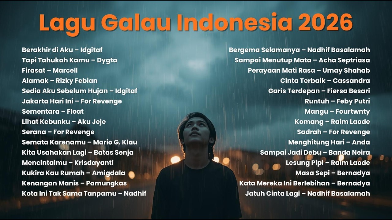 Lagu Galau Terbaik 2026 💔 Playlist Indie Indonesia Paling Bikin Nangis