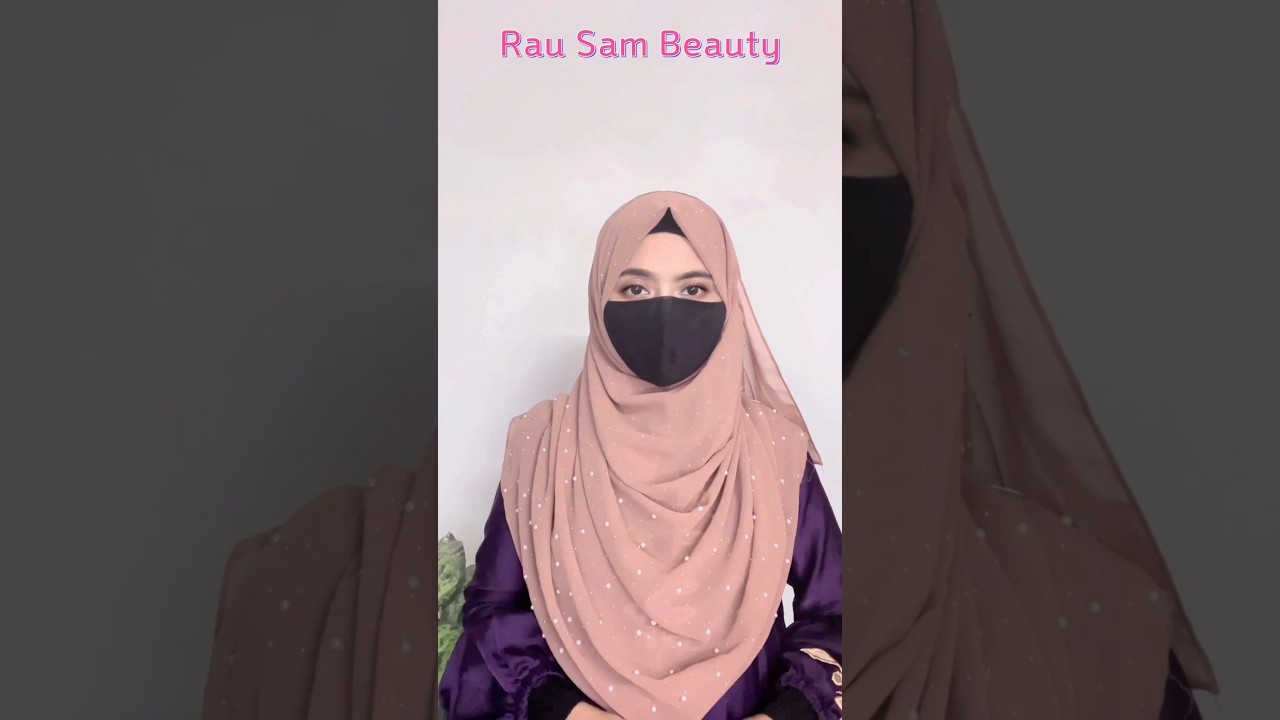 Simple School Hijab 🦋 Tutorial With Mask #shorts