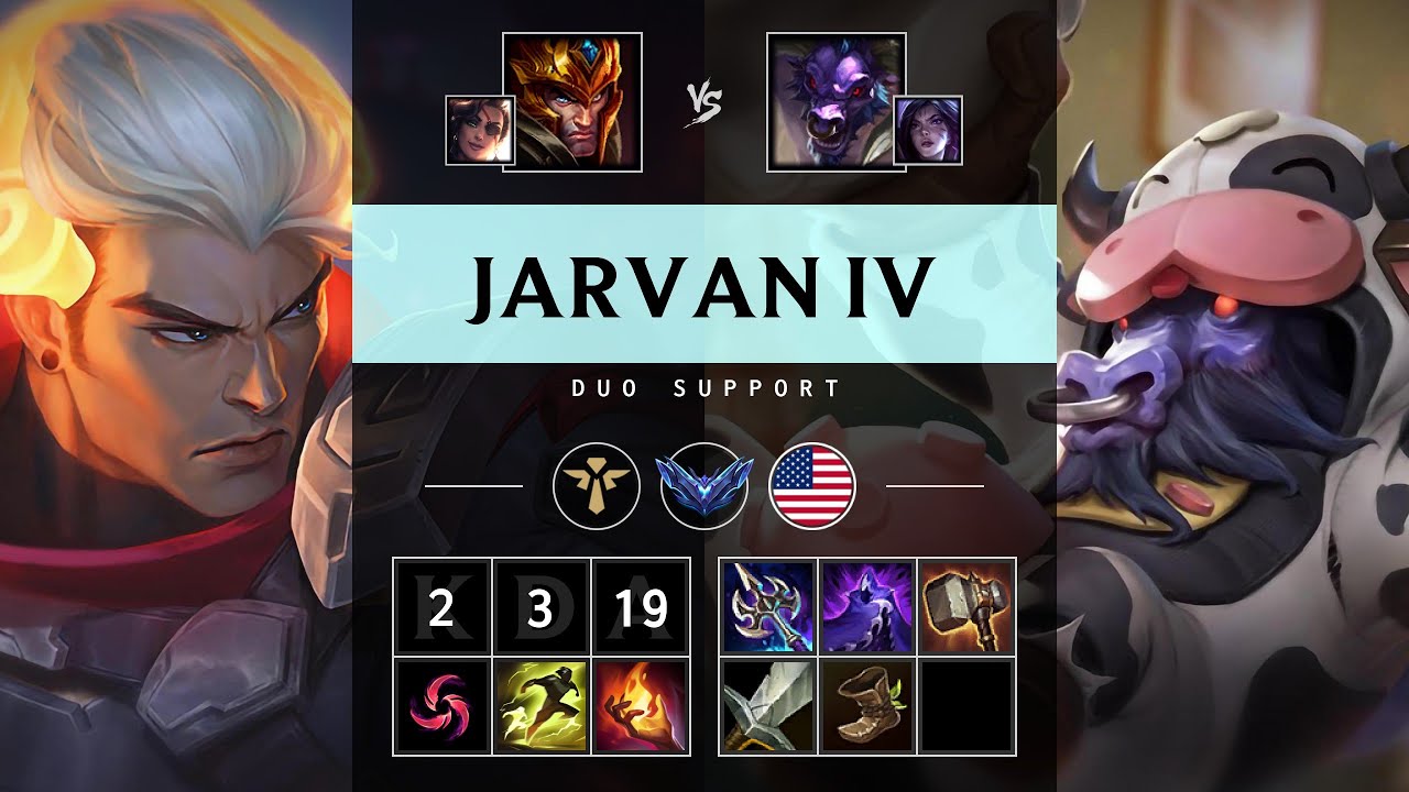 Jarvan IV Support vs Alistar - NA Diamond Patch 25.15