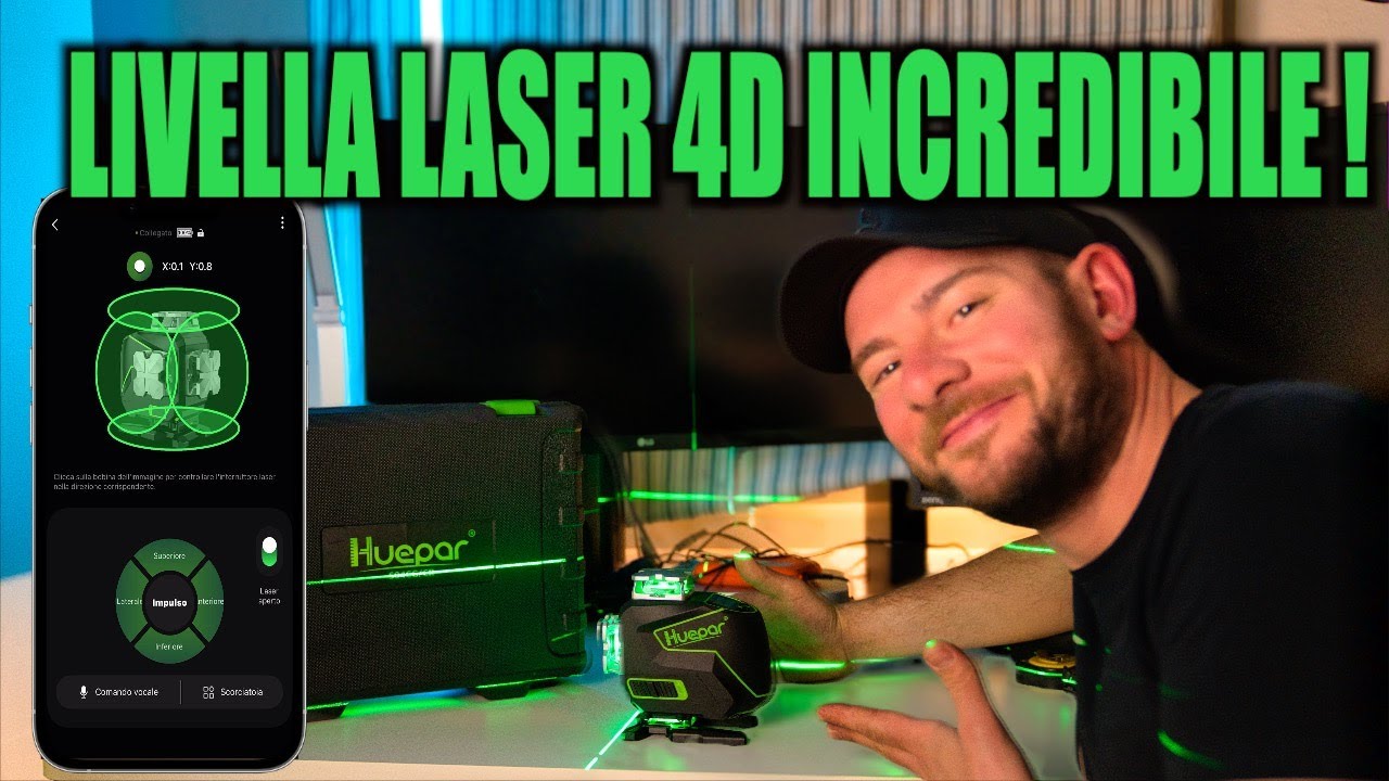 Livella LASER 4D  INCREDIBILE !  HUEPAR S04CG/CR