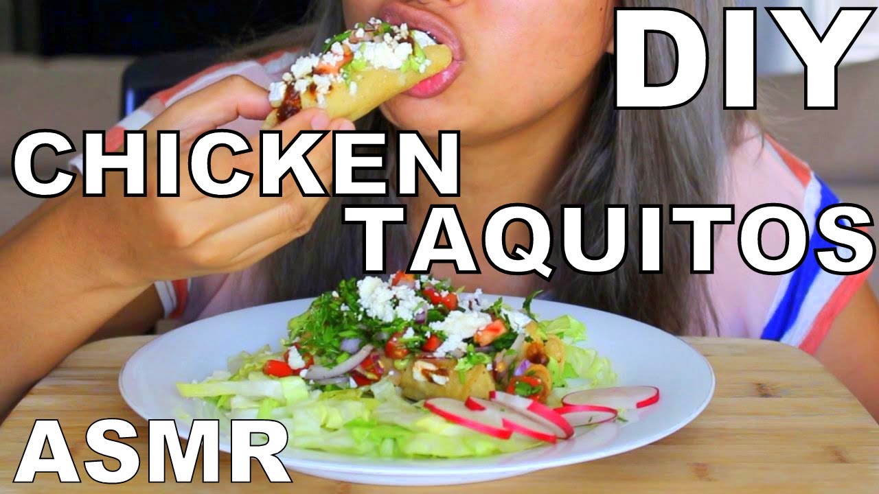 ASMR: Taquitos *Cooking and Eating Sounds* MUKBANG