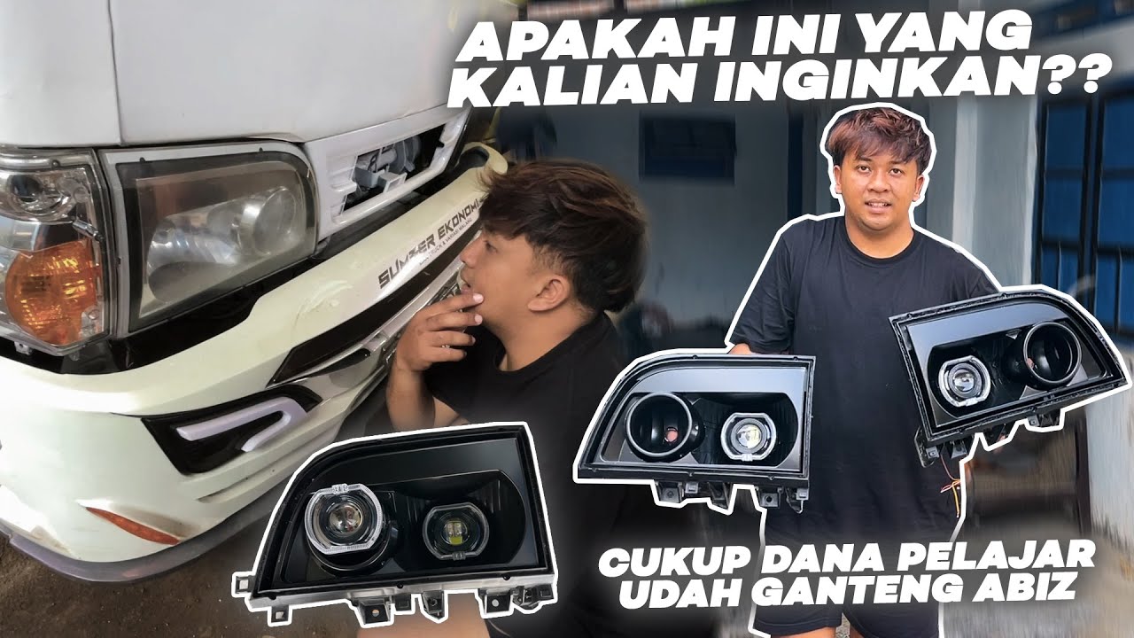 GUANTENG ABIZ‼️ MODIF LAMPU REFLEKTOR TRUK KASIH LAMPU BILED