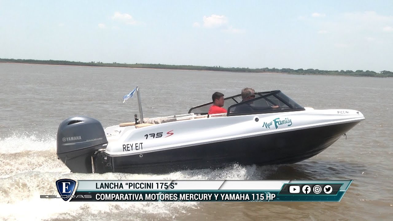 Esloras Tv Lancha Piccini 175 S comparativa motores Yamaha y Mercury 115 HP