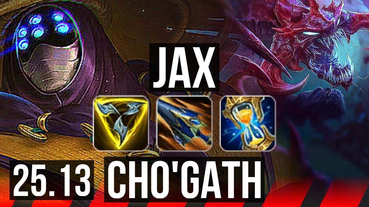 JAX vs CHO'GATH (TOP) | 42k DMG, 17/3/13, Godlike | EUW Challenger | 25.13