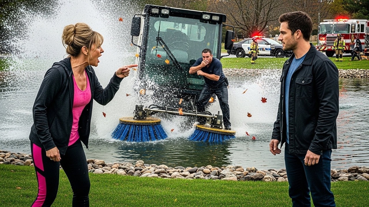 HOA Fined Me For Autumn Leaf Pile, So I Redirected Their Street Cleaner Into The Retention Pond