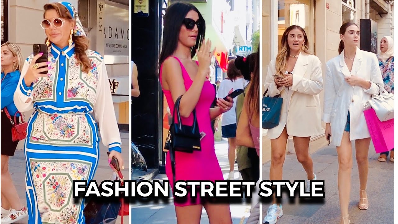 What do people wear on the most expensive fashion street in Istanbul?👜👗👠👔👞  [4K]