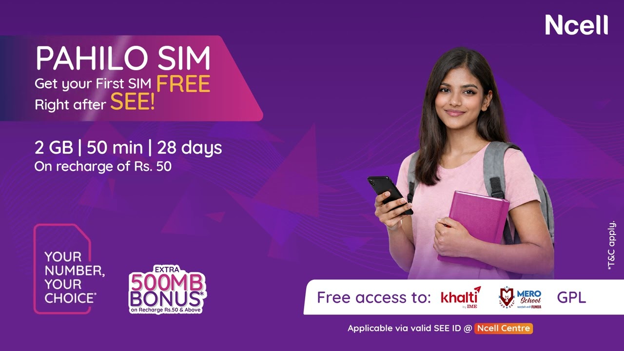 Ncell Pahilo SIM Offer