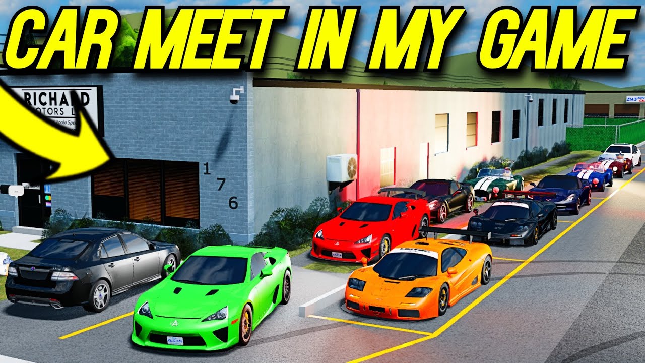 I HOSTED A CAR MEET IN MY NEW CAR ROBLOX GAME YOUNG STREET, ONTARIO!