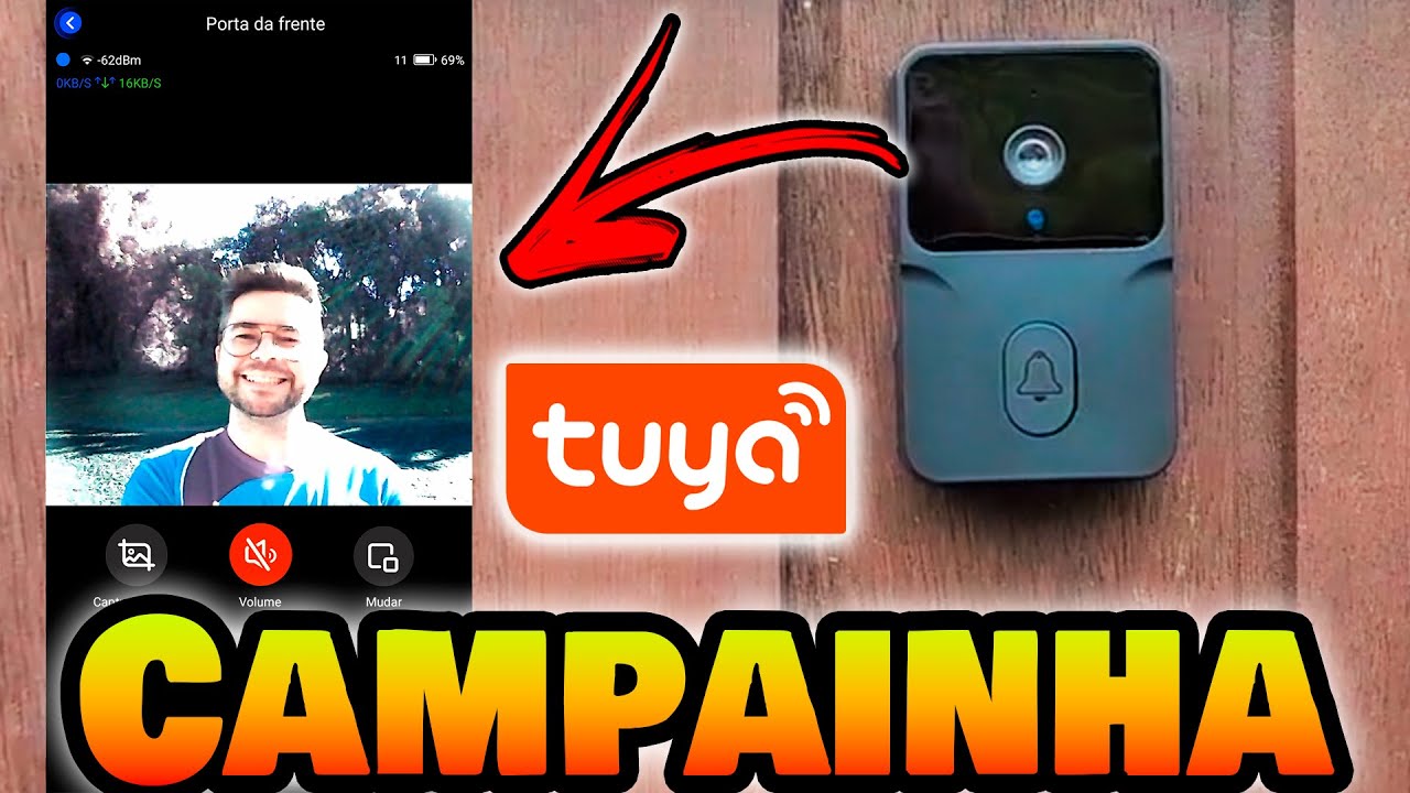 Campainha Tuya com câmera Wifi do Aliexpress é Surpreendente!