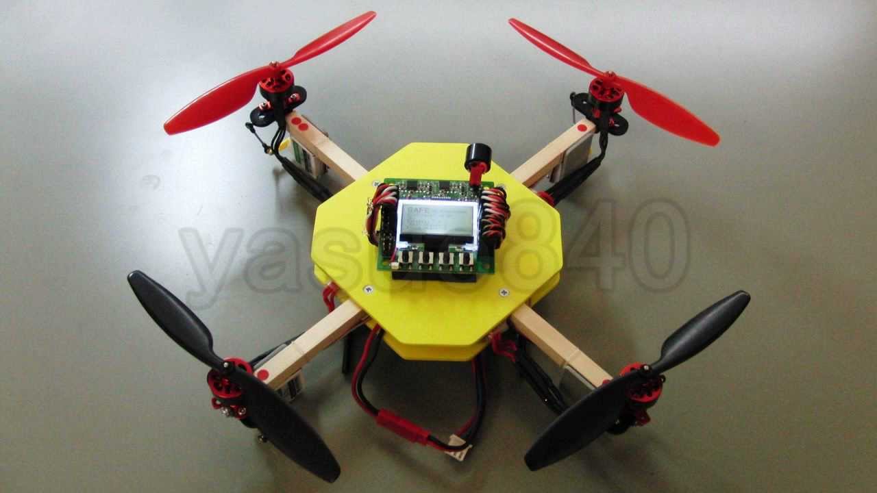 Quad X Type(Motor4 and Servo4) & HK KK2.0 V1.4 flight experiments Vol.46