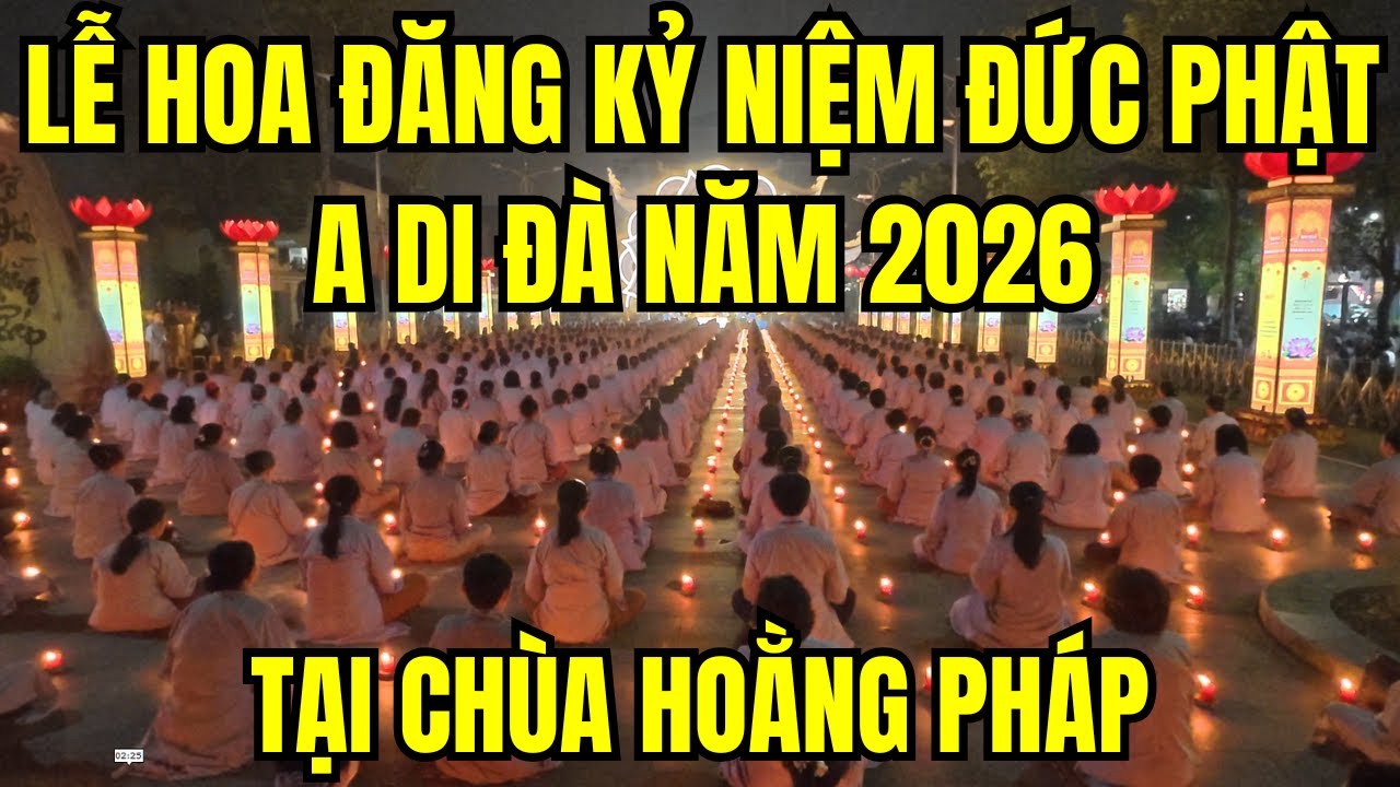 Chùa Hoằng Pháp (Việt Nam) Tổ Chức Lễ Hoa Đăng Kỷ Niệm Đức Phật A Di Đà Năm 2026