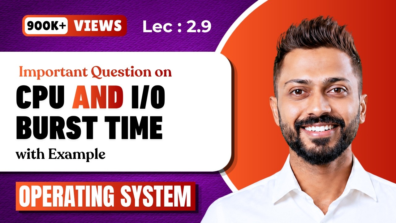 L-2.9: Example of Mix Burst Time(CPU & I/O both) in CPU Scheduling | Tough Question