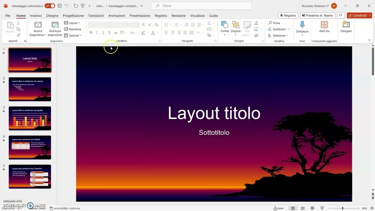 Condivisione files PowerPoint nel cloud