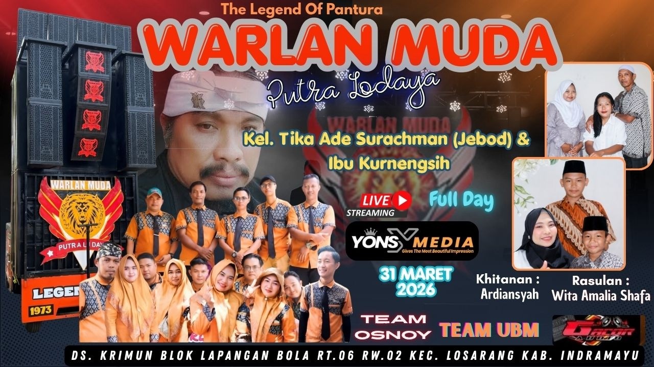 🔴 LIVE THE LEGEND OF PANTURA WARLAN MUDA | SELASA, 31 MAR 2026 | LOSARANG - KAB. INDRAMAYU