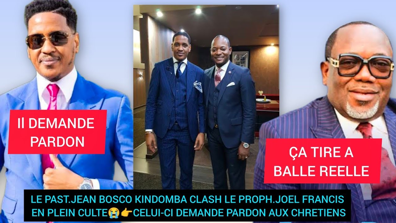 LE PAST.JEAN BOSCO KINDOMBA CLASH LE PROPH.JOEL FRANCIS EN PLEIN CULTE😭👉CELUI-CI DEMANDE PARDON 