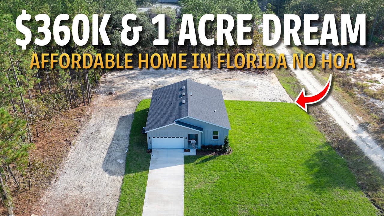 1 ACRE FOR $360K!? We Found A NEW Florida Home with 1 ACRE OF LAND - NO HOA/CDD!