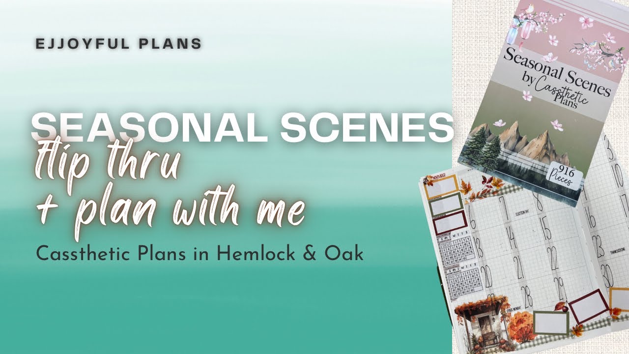 Seasonal Scenes from Cassthetic Plans | Flip Thru & Plan with Me | Hemlock & Oak
