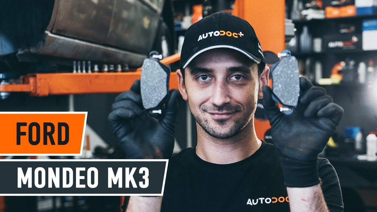How to change rear brake pads on FORD MONDEO MK3 Saloon [TUTORIAL AUTODOC]