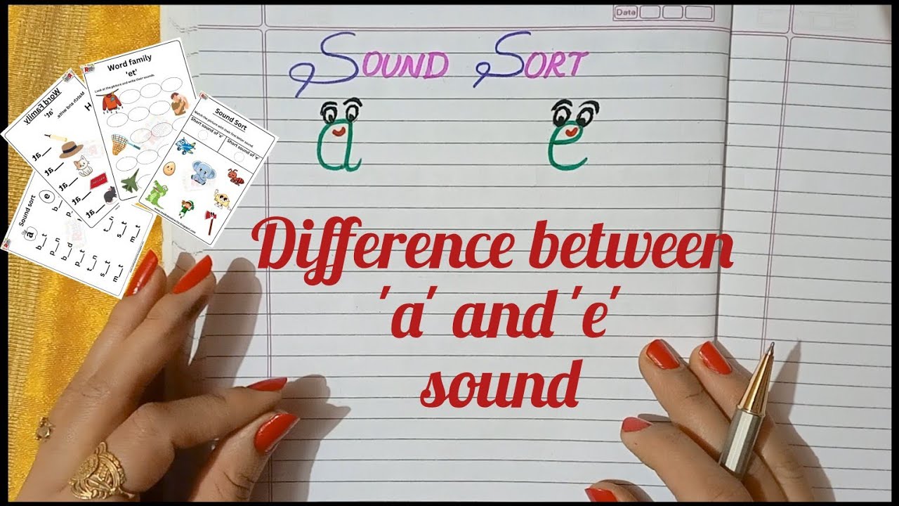 Difference between short vowel sound of 'a' and 'e'। 'a' और  'e' के sound मे अंतर